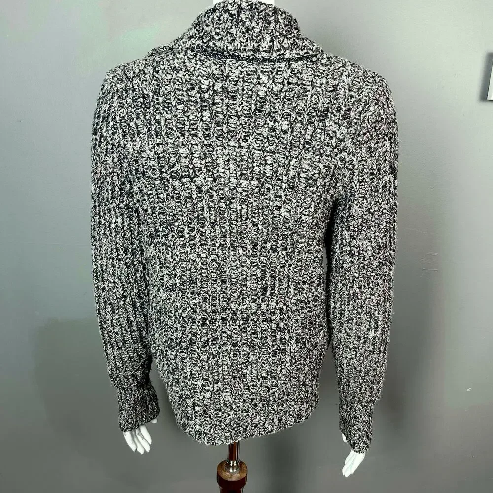 Free‎ People sweater Medium cardigan moto full zip chunky motorcycle